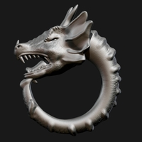 Small Dragon Ring 3D Printing 88510