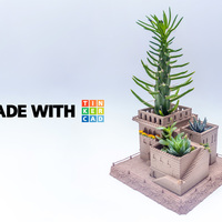 Small Mini Middle Eastern Villas 3-in-1 Planter 3D Printing 88609