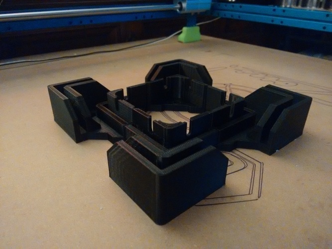 FlashForge Creator Pro - Enclosure Brackets 3D Print 89103 FlashForge Creator Pro - Enclosure Brackets 3D Print 89103