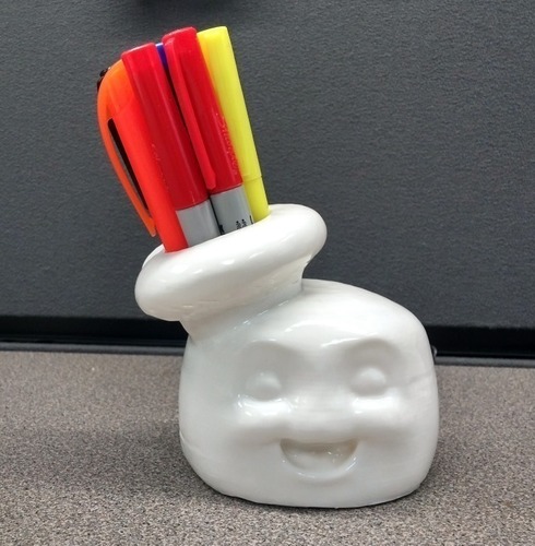 Ghostbuster Stay Puft Marshmallow Man Pen Holder Plant Holder 3D Print 89337