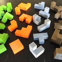 Small Cube Puzzle Quartet 3D Printing 89430