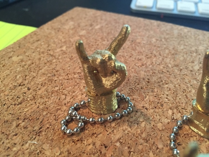 Sign of the Horns - Keychain  3D Print 89457