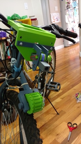Bike wheel powered Pea-Shooter 3D Print 89699