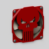 Small The punisher skull fan grill 120mm - griglia ventola teschio 3D Printing 89997