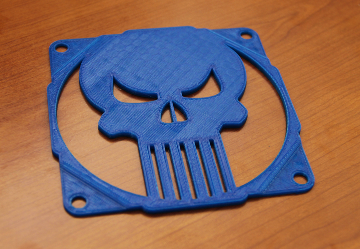 The punisher skull fan grill 120mm - griglia ventola teschio 3D Print 89998