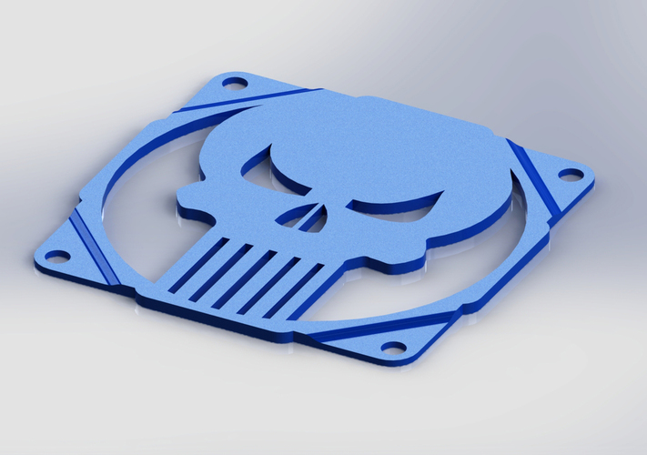 The punisher skull fan grill 120mm - griglia ventola teschio 3D Print 89999