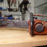 Small Evil Dead Chainsaw Parts 3D Printing 90084