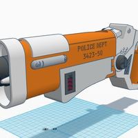 Small The Fifth Element Police Blaster 3D Printing 90174