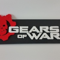 Small Gears of War 4 Logo Plate 3D Printing 90285