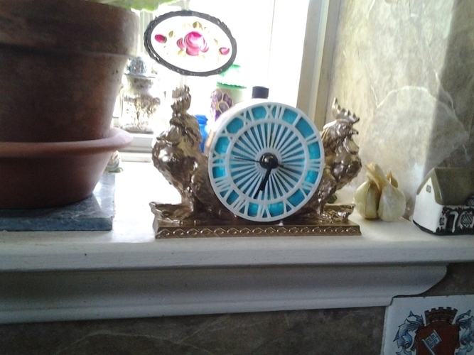 Garden Rooster Clock 3D Print 90309 Garden Rooster Clock 3D Print 90309