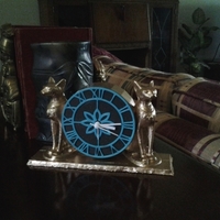 Small Egyptian Cat Clock 3D Printing 90313