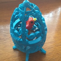 Small Bird in Cage ( Quilling style ) 3D Printing 90345