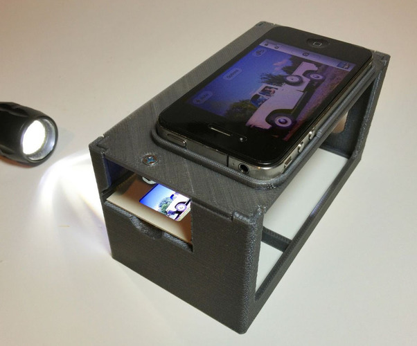 35mm Slide Copy Stand for Smart Phones 3D Print 90852