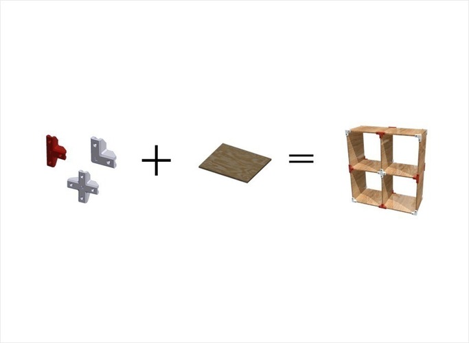 Modular Shelf System 3D Print 90910 Modular Shelf System 3D Print 90910