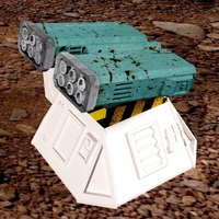 Small Missile add-on for Outpost WH40K scale 3D Printing 91165