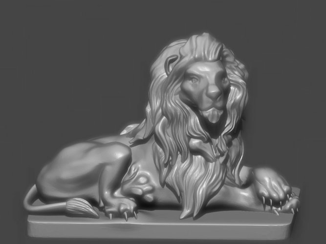 Lion Statue 3D Print 91573