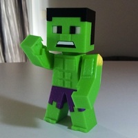 Small Hulk Minecraft Minecraft Parts  3dFactory Brasil 3D Printing 91831