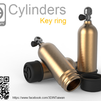 Small Cylinders [Key ring] 3D Printing 91929