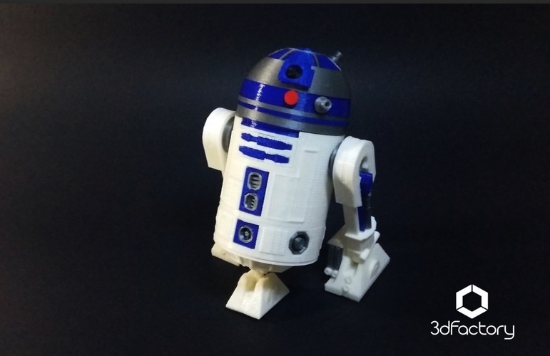 R2D2 3d Printed - Star Wars - 3dFactory Brasil 3D Print 91963
