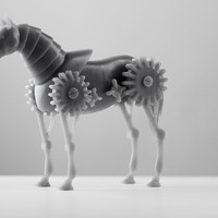 Small Geared Robotic Horse 3D Printing 92082