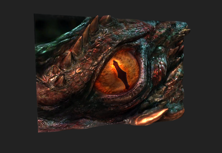 The Hobbit: Smaug's Eye -Low Resolution 3D Print 92336