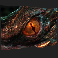 Small The Hobbit: Smaug's Eye -Low Resolution 3D Printing 92336