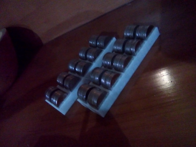 Coin Holder for 1 Thai baht ( 10 coin / 1 slot ) 3D Print 92708 Coin Holder for 1 Thai baht ( 10 coin / 1 slot ) 3D Print 92708