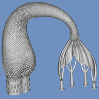 Small mermaid tail 3D Printing 92817