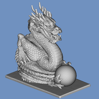 Small Dragon and ball 3D Printing 92818