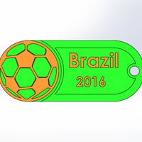 Small Olympic-Brazil-Soccer-Keychain 3D Printing 92899