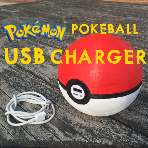 Pokeball USB Charger 3D Print 92978
