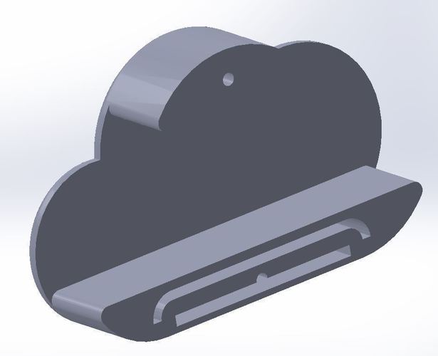 Cloud magnetic key shelf for car key fob 3D Print 93503