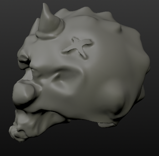 Demon Skull solid art piece 3D Print 93974 Demon Skull solid art piece 3D Print 93974
