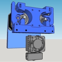 Small Amadon's Double Bowden Direct Drive Extruder 1.75mm filament 3D Printing 94281