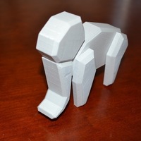 Small Magnetic Low Poly Elephant 3D Printing 94624