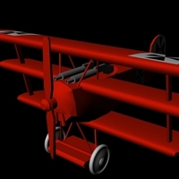 Small Fokker Tri-plane (Red Baron) 3D Printing 96253