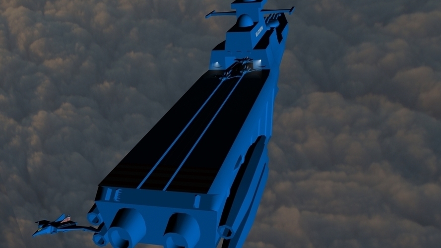 USS Lexington with B99-Tigers 3D Print 96283 USS Lexington with B99-Tigers 3D Print 96283
