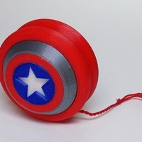 Small YOYO Captain America 3dFactory Brazil 3dPrintable 3D Printing 96364