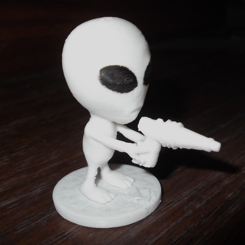 Little Alien with a Raygun. 3D Print 96536