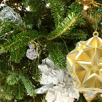 Small Geometric Stars Christmas Tree Ornament (Large)      3D Printing 9669