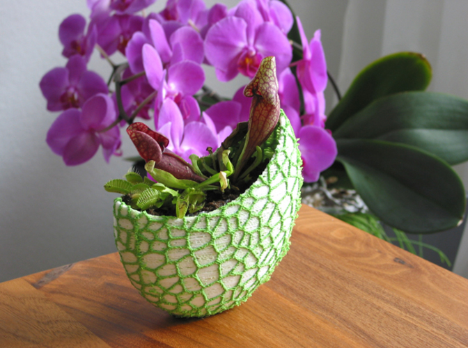 Organic flower pot / Voronoi Vase (2-color) 3D Print 96803