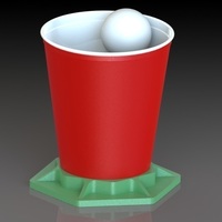 Small Beer Pong Base 3D Printing 96982
