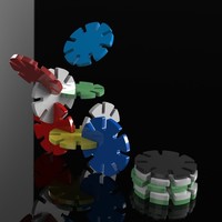 Small Lockable Poker Chips 3D Printing 97037