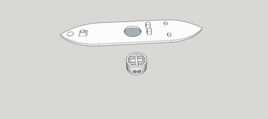 U.S.S. Monitor 3D Print 97064 U.S.S. Monitor 3D Print 97064