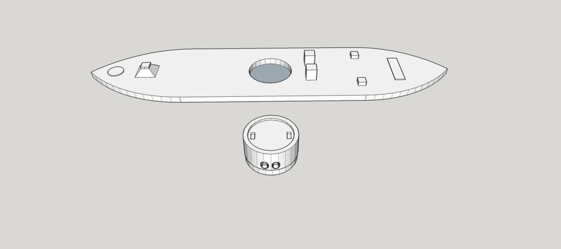 U.S.S. Monitor 3D Print 97065 U.S.S. Monitor 3D Print 97065