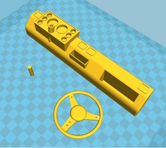 Dashboard steering Wheel Vaterra Ascender SCX10 Crawler Scaler 3D Print 97081 Dashboard steering Wheel Vaterra Ascender SCX10 Crawler Scaler 3D Print 97081
