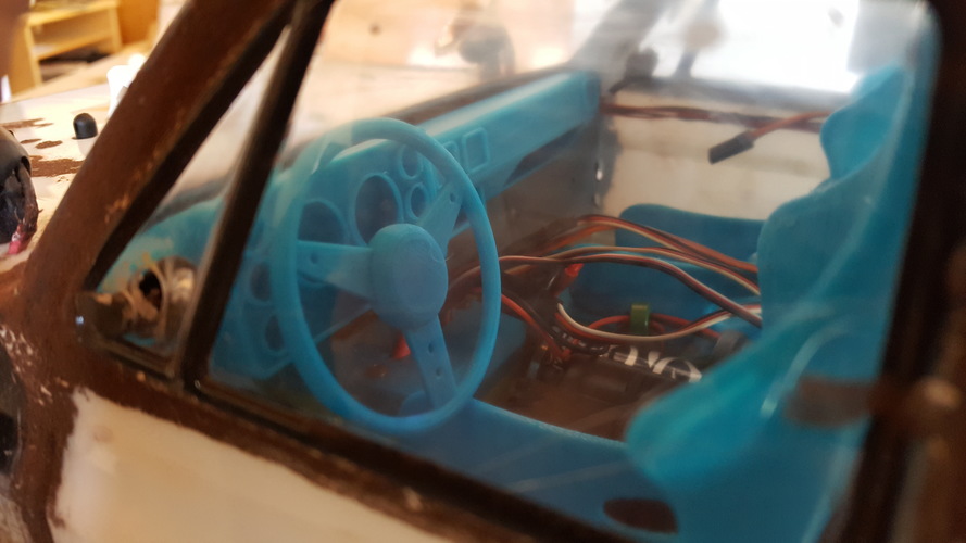 Dashboard steering Wheel Vaterra Ascender SCX10 Crawler Scaler 3D Print 97085 Dashboard steering Wheel Vaterra Ascender SCX10 Crawler Scaler 3D Print 97085