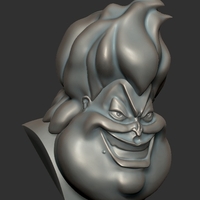 Small Ursula Disney head 3D Printing 97405