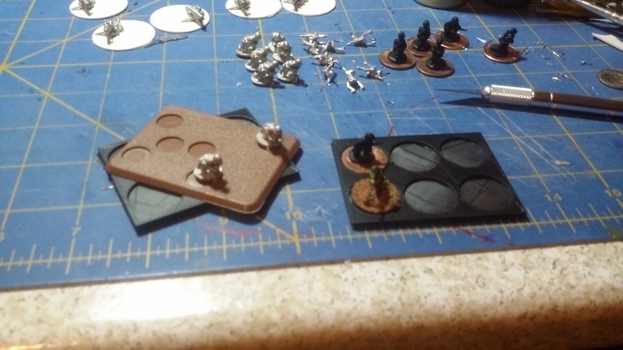 3mm x 50mm x 65mm "Penny" base tray for 15mm wargames 3D Print 97521