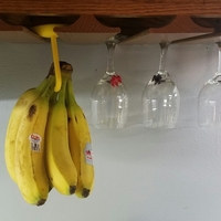 Small Banana Hanger For Wine Glass / Stemware Rack 3D Printing 97637